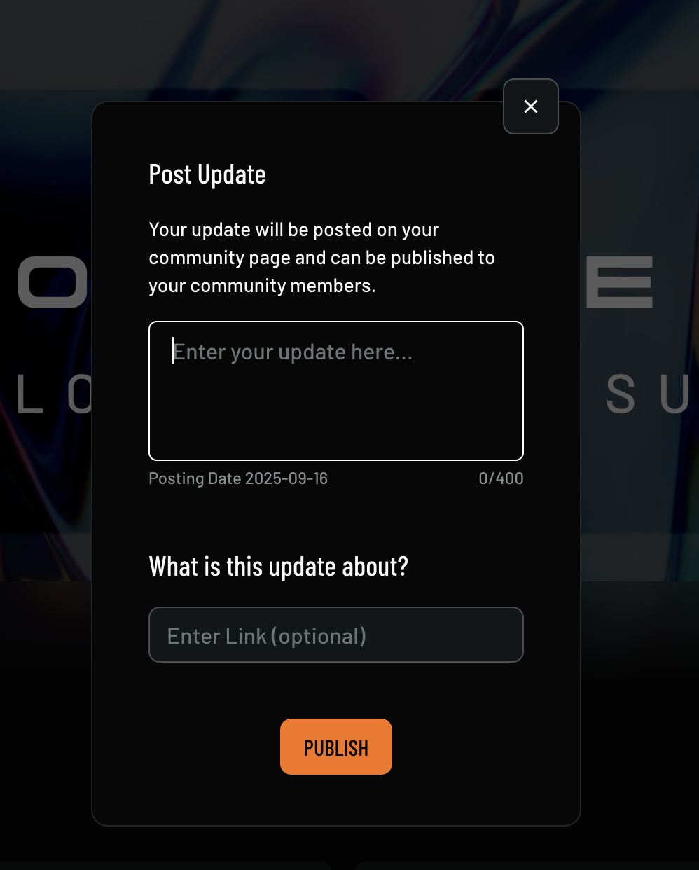 Posting Updates - OpenPage